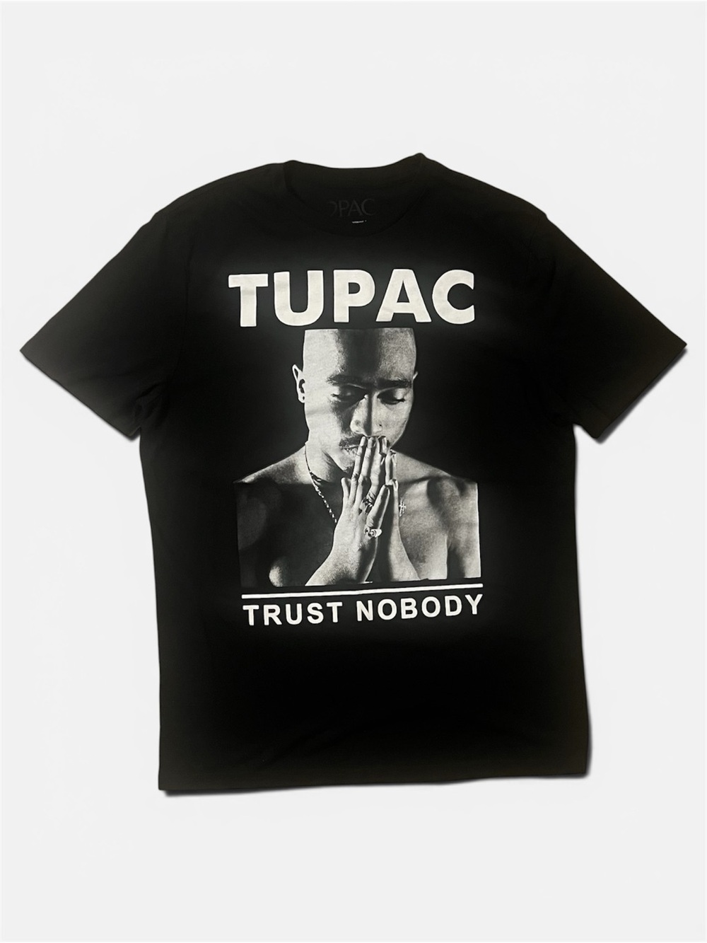 Trust Nobody" Graphic Tee - Black - Size Medium